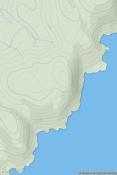 Thumbnail image for Sithean Mor [North Skye and Raasay] showing contour plot for surrounding peak